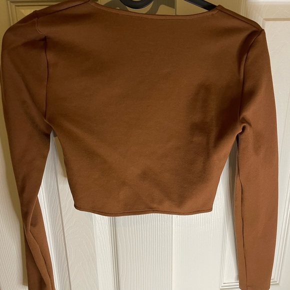Aritzia brown long sleeve cropped - Picture 4 of 5